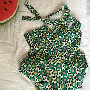 Lucy & Yak Easton Dungarees, Drew Print, UK10/US6